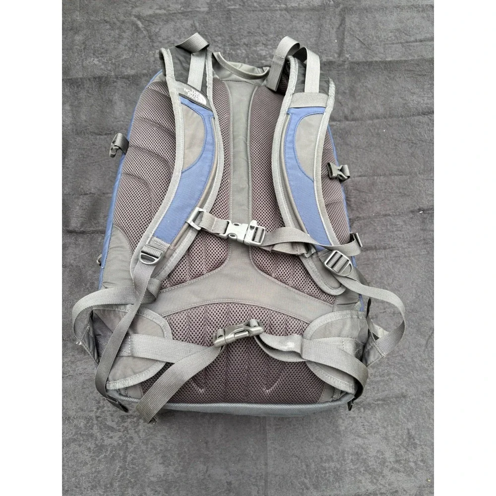 The North Face Router Transit Backpack Navy Blue Grey Laptop Travel Bag Mens